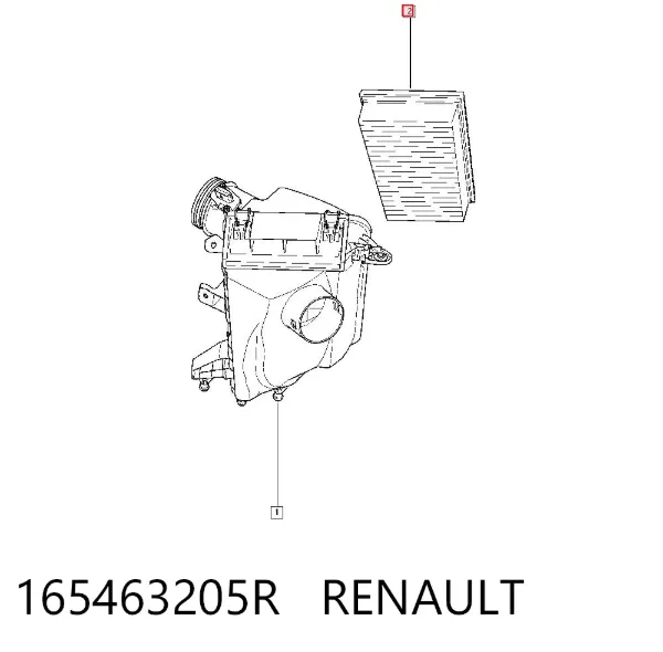 Filtr powietrza 165463205R Renault (RVI)