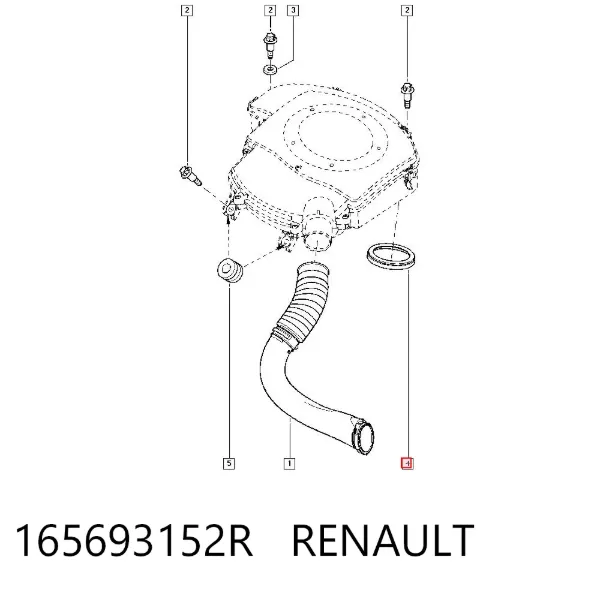 Uszczelka przepustnicy 165693152R Renault (RVI)