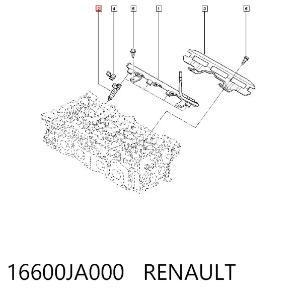 Wtryskiwacz paliwa 16600JA000 Renault (RVI)
