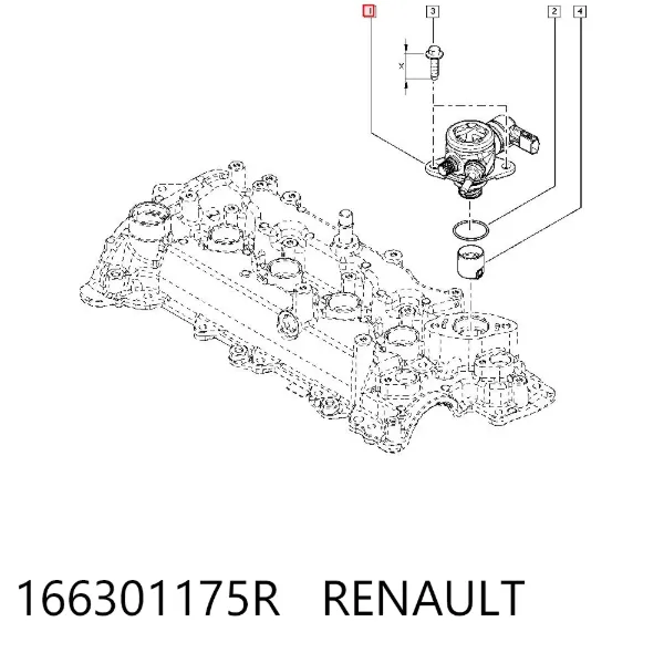 Pompa wtryskowa wysokiego ciśnienia 166301175R Renault (RVI)