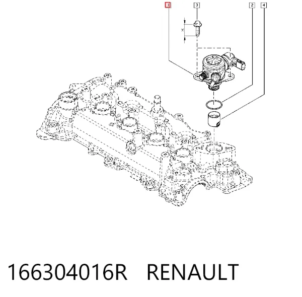 Pompa wtryskowa wysokiego ciśnienia 166304016R Renault (RVI)