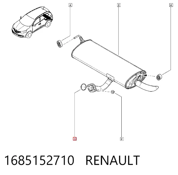 Pierścień kolektora wydechowego 1685152710 Renault (RVI)