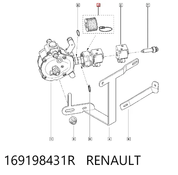 Filtr paliwa 169198431R Renault (RVI)