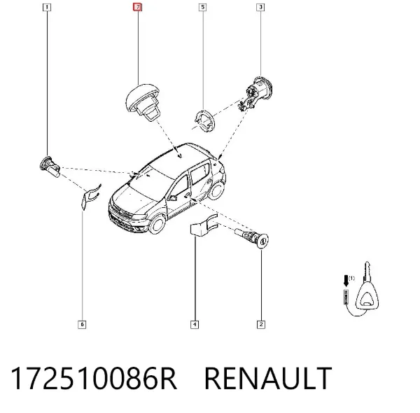 Korek wlewu paliwa 172510086R Renault (RVI)