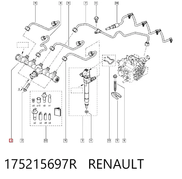 Rozdzielacz paliwa 175215697R Renault (RVI)