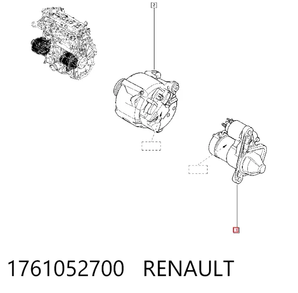 Rozrusznik 1761052700 Renault (RVI)