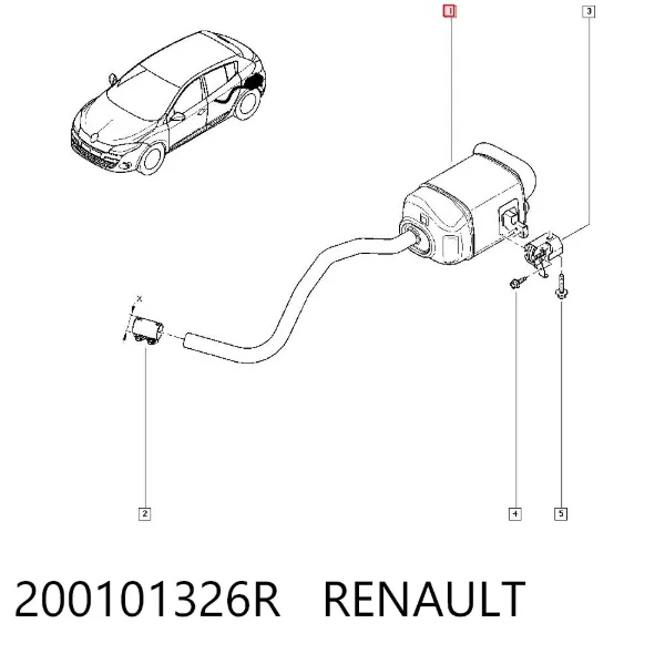 Tłumik, tylna część 200101326R Renault (RVI)