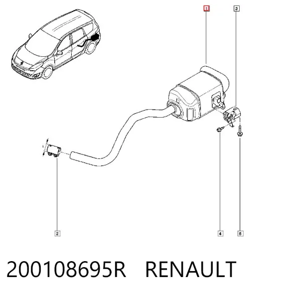 Tłumik, tylna część 200108695R Renault (RVI)