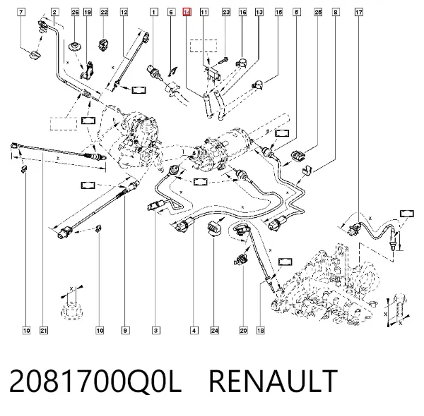 Króciec układu recyrkulacji spalin 2081700Q0L Renault (RVI)
