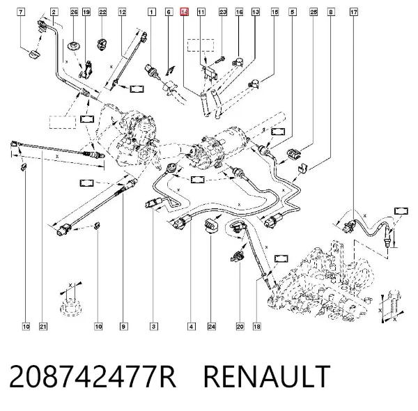 Króciec układu recyrkulacji spalin 208742477R Renault (RVI)