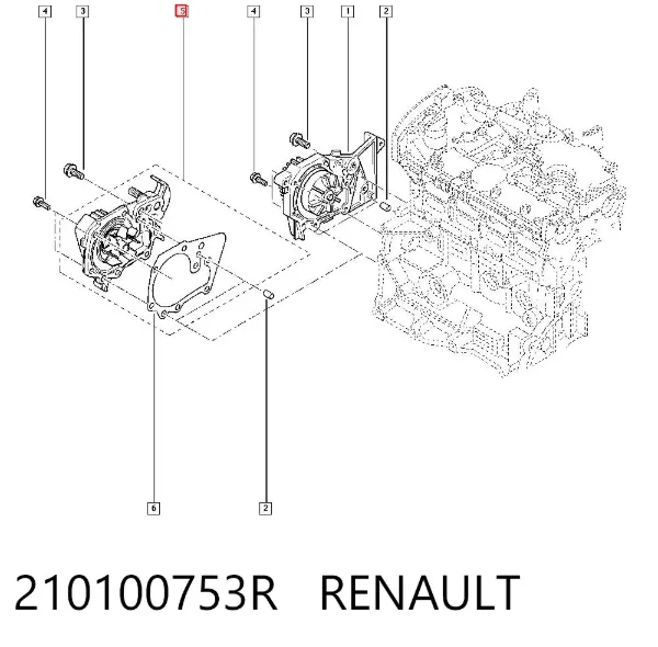 Pompa chłodząca wodna 210100753R Renault (RVI)