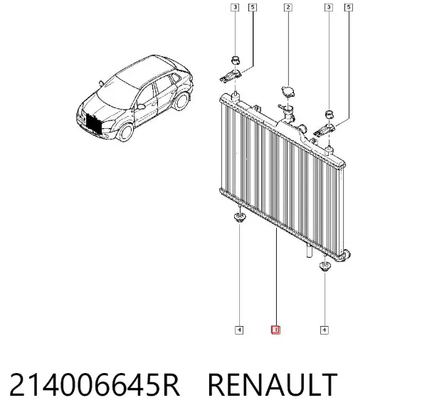 Chłodnica silnika 214006645R Renault (RVI)