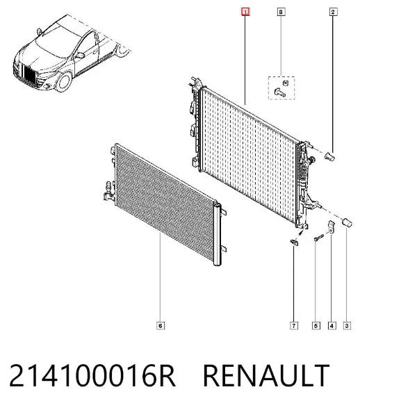 Chłodnica silnika 214100016R Renault (RVI)