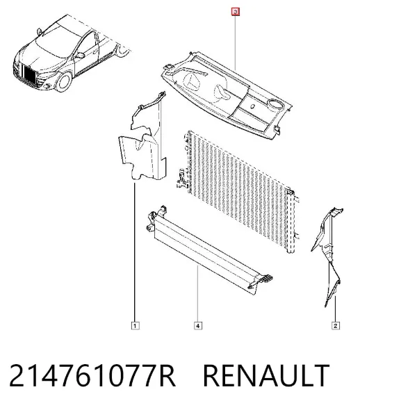 Chłodnica silnika 214761077R Renault (RVI)