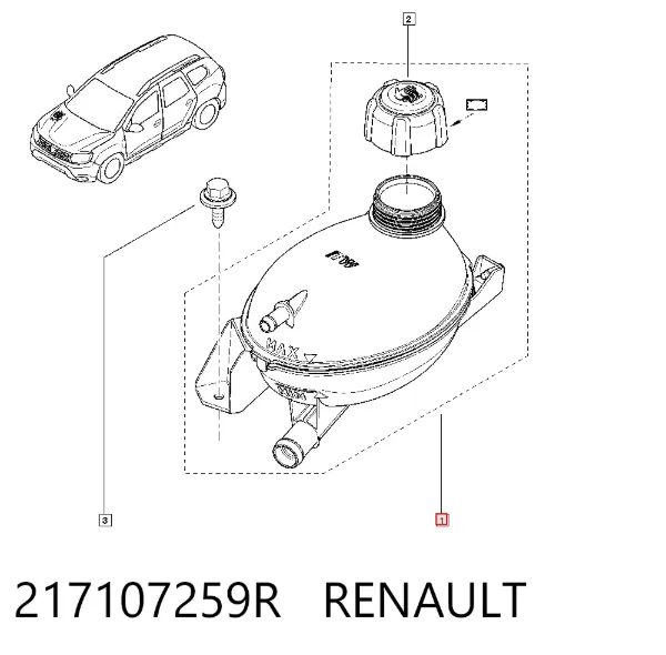 Zbiorniczek wyrównawczy układu chłodzenia 217107259R Renault (RVI)