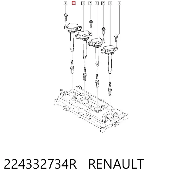 Cewka zapłonowa 224332734R Nissan/Infiniti