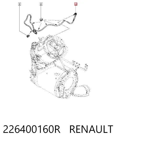 Czujnik temperatury spalin, przed filtrem cząstek stałych 226400160R Renault (RVI)