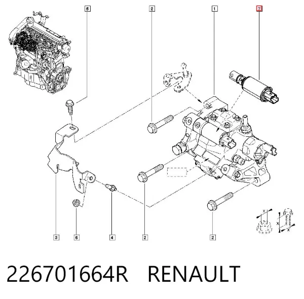 Zawór regulacji ciśnienia (zawór redukcyjny pompy wtryskowej) System Common-Rail Nissan Qashqai II
