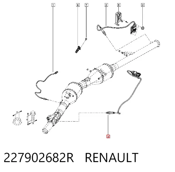 Czujnik tlenków azotu NOX przedni 227902682R Renault (RVI)