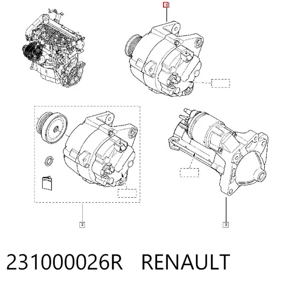 Alternator 231000026R Renault (RVI)