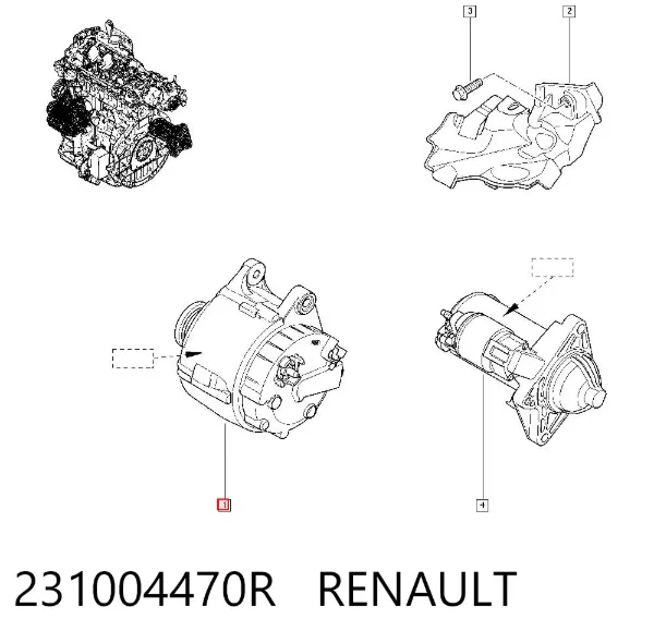 Alternator 231004470R Renault (RVI)