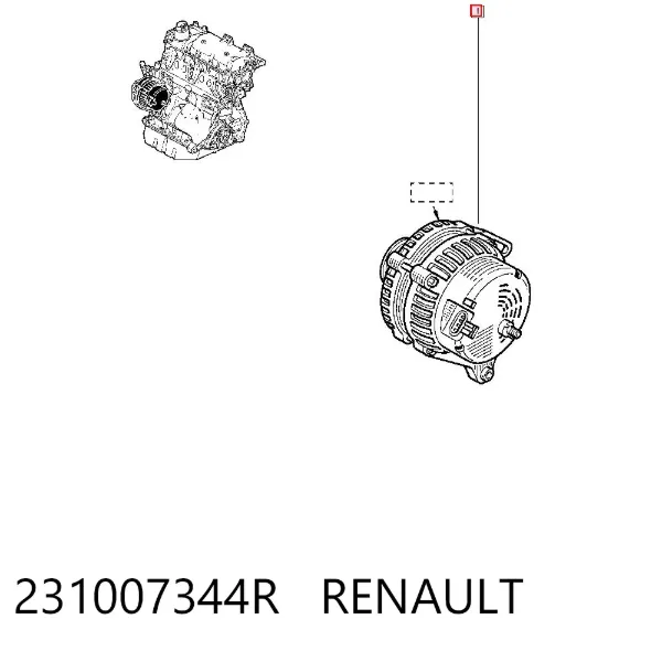 Alternator 231007344R Renault (RVI)