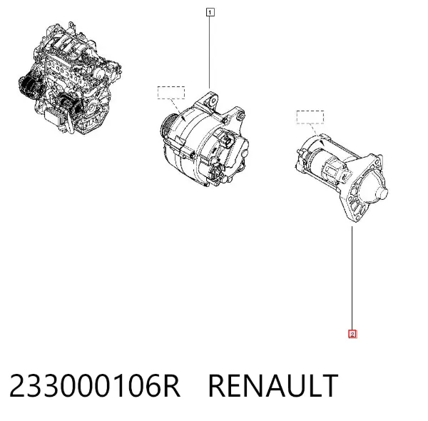 Rozrusznik 233000106R Renault (RVI)