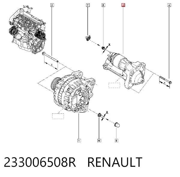 Rozrusznik 233006508R Renault (RVI)
