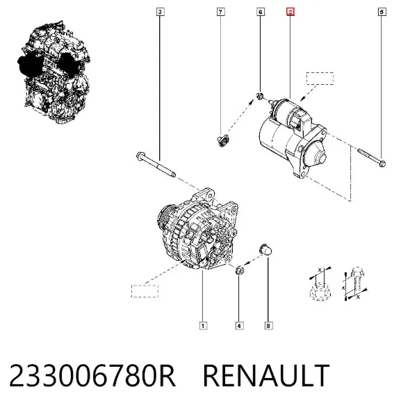 Rozrusznik 233006780R Renault (RVI)