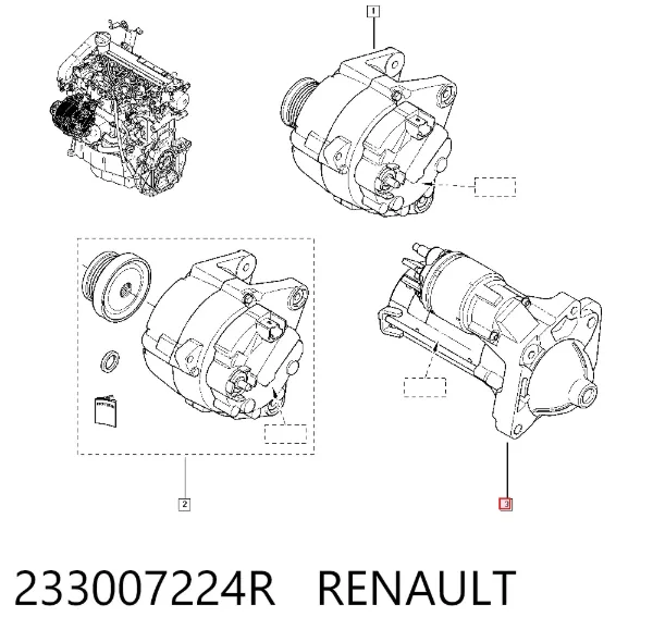 Rozrusznik 233007224R Renault (RVI)