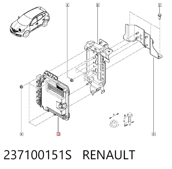 Sterownik silnika 237100151S Renault (RVI)