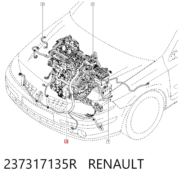 Czujnik położenia wału korbowego 237317135R Renault (RVI)