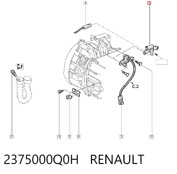 Czujnik położenia wału korbowego 2375000Q0H Renault (RVI)