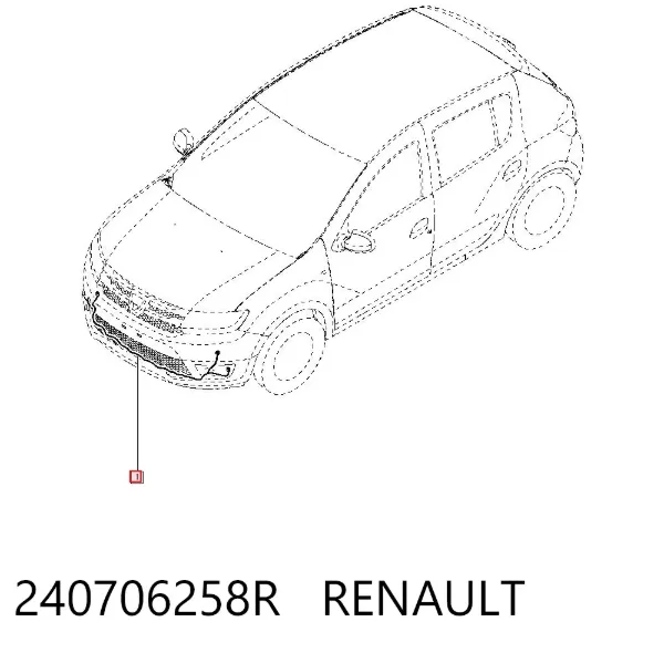 Okablowanie przednich lamp przeciwmgielnych 240706258R Renault (RVI)