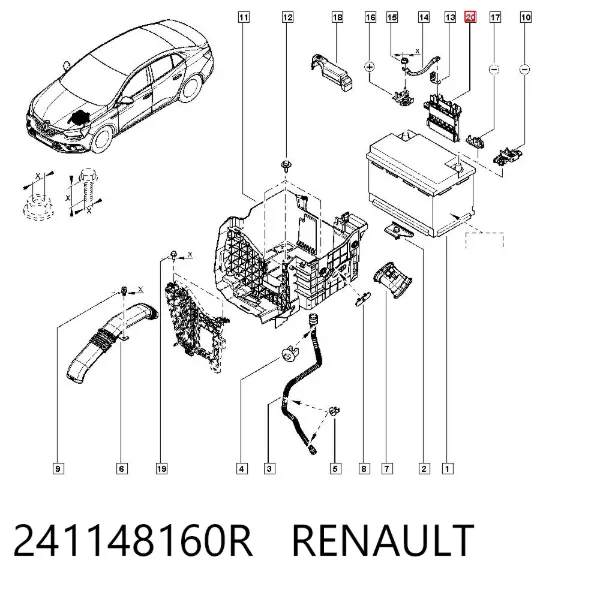 Moduł (ECU) sterowania baterią 241148160R Renault (RVI)