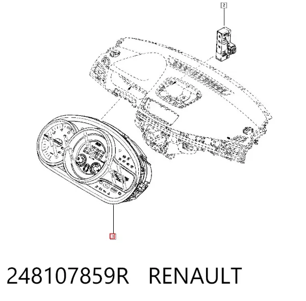 Deska rozdzielcza 248107859R Renault (RVI)