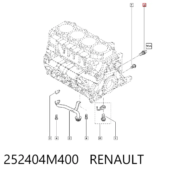 Czujnik ciśnienia oleju 252404M400 Renault (RVI)