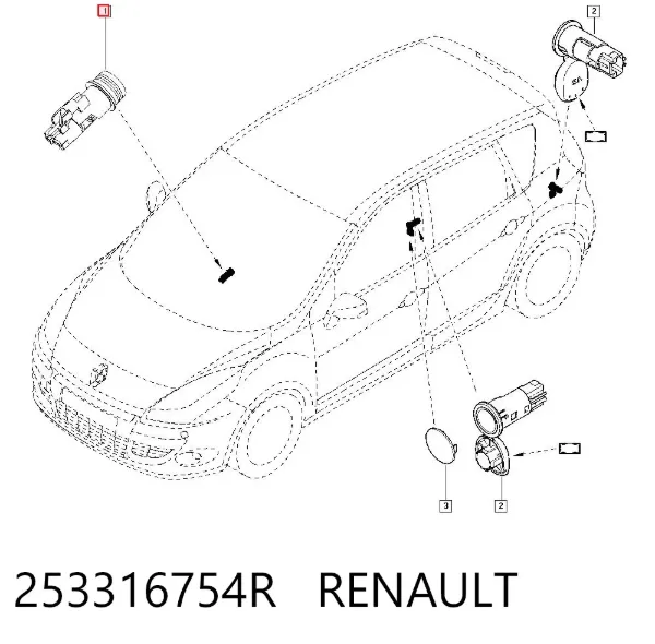 Zapalniczka 253316754R Renault (RVI)