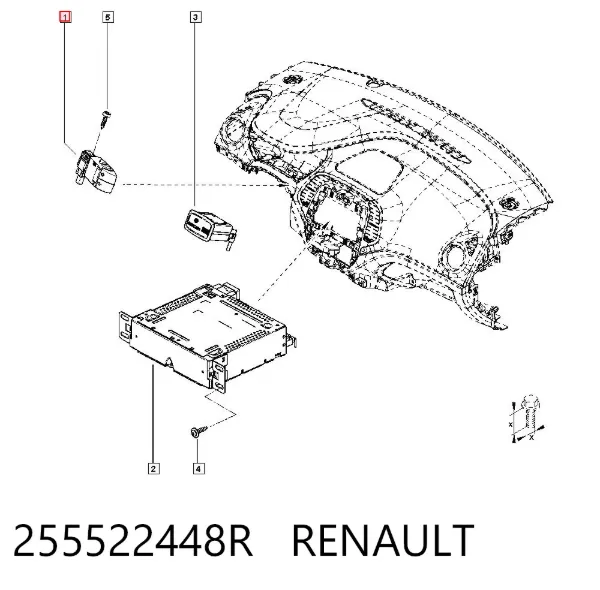 Wielofunkcyjny pilot sterowania 255522448R Renault (RVI)