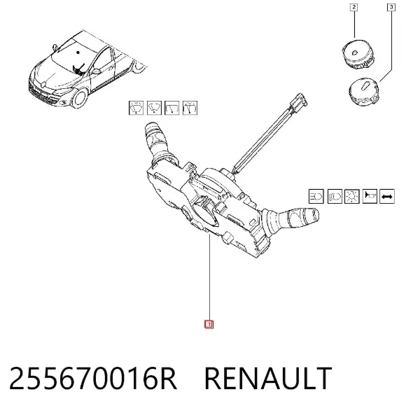 Przełącznik zespolony, w komplecie 255670016R Renault (RVI)