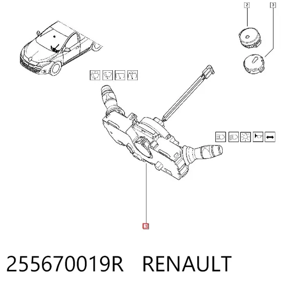 Przełącznik zespolony, w komplecie 255670019R Renault (RVI)