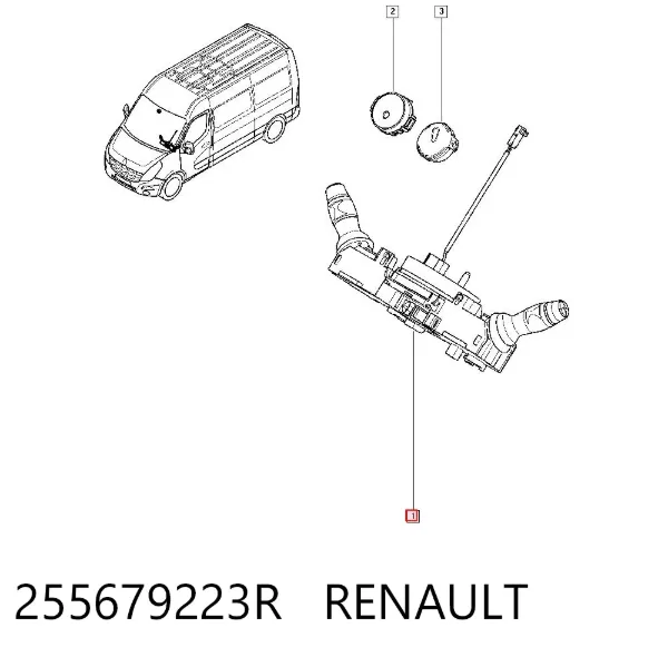 Przełącznik zespolony, w komplecie 255679223R Renault (RVI)