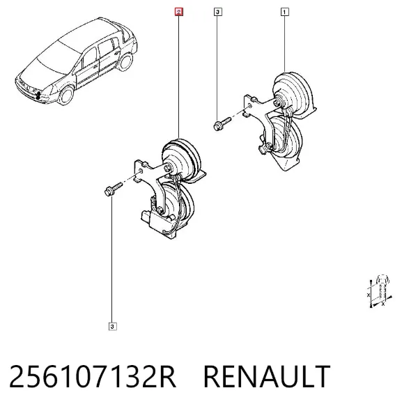Przekaźnik kierunkowskazów 256107132R Renault (RVI)