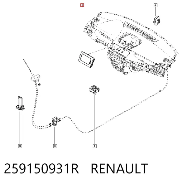 Wyświetlacz wielofunkcyjny 259150931R Renault (RVI)