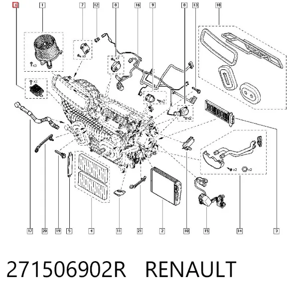 Rezystor wentylatora nagrzewnicy (ogrzewacza kabiny) 271506902R Renault (RVI)