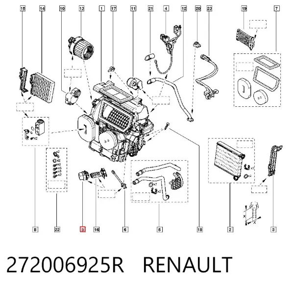 Rezystor wentylatora nagrzewnicy (ogrzewacza kabiny) 272006925R Renault (RVI)