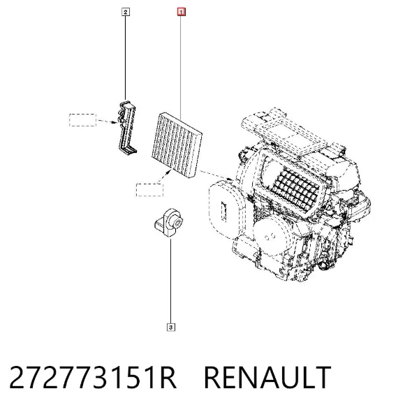 Filtr kabiny 272773151R Renault (RVI)