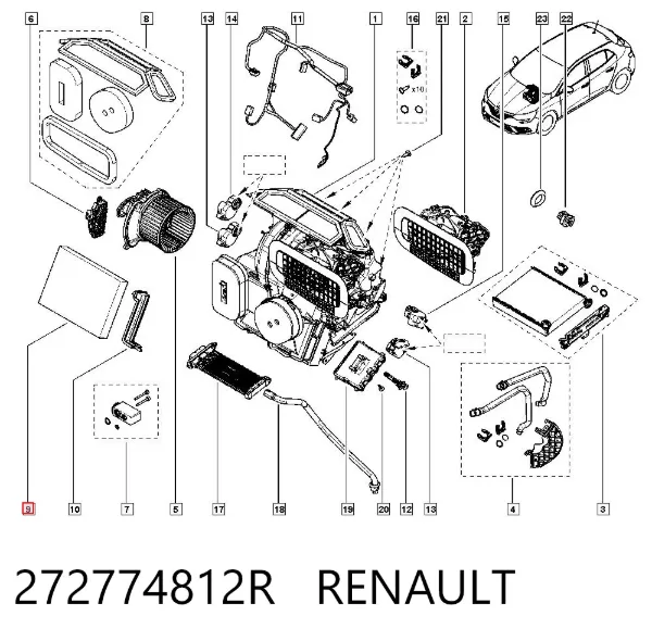 Filtr kabiny 272774812R Renault (RVI)