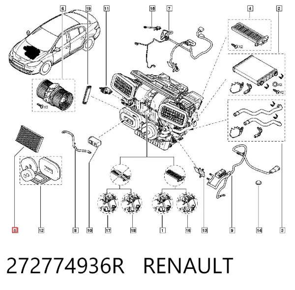 Filtr kabiny 272774936R Renault (RVI)