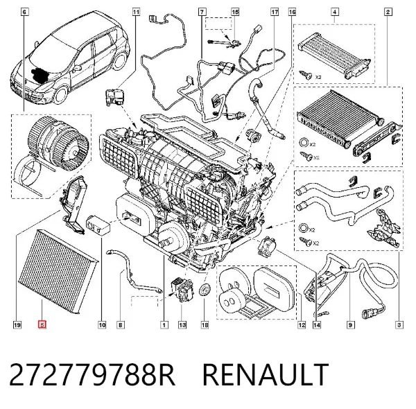 Filtr kabiny 272779788R Renault (RVI)